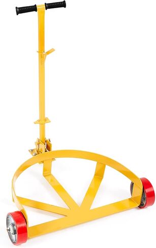 VEVOR 55 Gallon Drum Dolly, 1,200 Pounds Capacity Oil Drum Cart with 3 Smooth-Rolling Wheels and Labor-Saving Handle, Heavy Duty Q235 Steel Barrel Drum Dollies for Garages Warehouse Workshop in Saudi Arabia