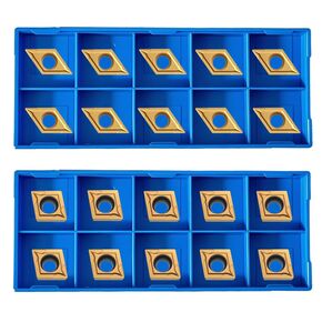 10pcs CCMT060204/CCMT21.51+10pcs DCMT070204/DCMT21.51 Carbide Turning Inserts,TISIN Coating, Replacement Inserts for CNC Lathe,CCMT Inserts, DCMT Inserts, for Lathe Turning in Saudi Arabia
