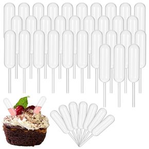 1000 Pcs Cupcake Pipettes Clear 4 ml Plastic Transfer Tubes Liquid Dropper Pipettes Small Disposable Dropper for Cupcakes Chocolate Dessert Ice Cream in Kuwait
