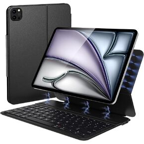 حافظة iPad 11th (A16، 2025)/10th Gen مع لوحة مفاتيح، غطاء لوحة مفاتيح بلوتوث لاسلكي مغناطيسي قابل للفصل لجهاز iPad 10.9 بوصة (2022)، حماية قوية للقبضة، نوم/استيقاظ ذكي، قابل لإعادة الشحن من النوع C in Kuwait