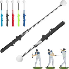 Retractable Golf Swing Training Aid:Golf Grip Trainer,Swing Trainer with Swing Sound Prompt,Feedback,for Beginners.Golf Accessories for Indoor Practice-Strength,Tempo Training. in Kuwait