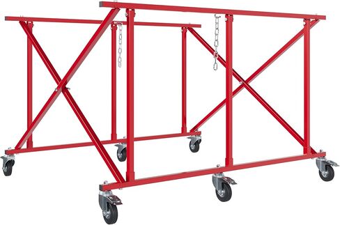 KUAFU Folding Truck Bed Cart Dolly Universal Pick Up Large Auto Parts Transporter w/6 Wheels Durable Steel 800lbs Weight Capacity in Saudi Arabia
