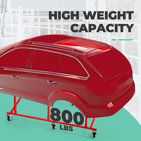 KUAFU Folding Truck Bed Cart Dolly Universal Pick Up Large Auto Parts Transporter w/6 Wheels Durable Steel 800lbs Weight Capacity in Saudi Arabia