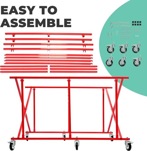 KUAFU Folding Truck Bed Cart Dolly Universal Pick Up Large Auto Parts Transporter w/6 Wheels Durable Steel 800lbs Weight Capacity in Saudi Arabia