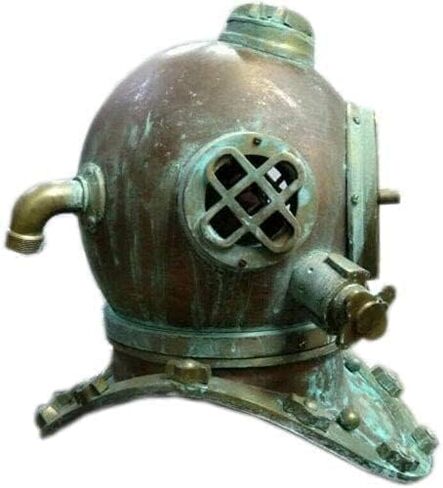 Anchor Engineering Mark V Diving Helmet – Vintage Deep Sea Diver Helmet, Antique Nautical Copper and Brass Replica, Maritime Collectible in Saudi Arabia