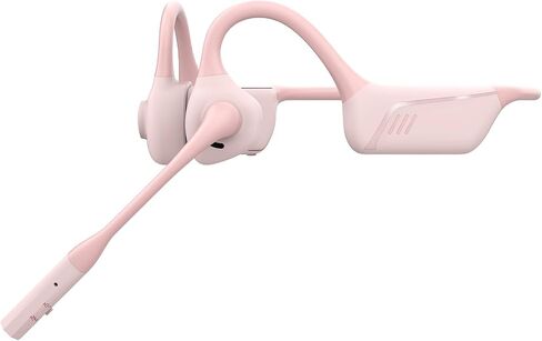 LK02 Open Ear Bluetooth Headphones with Microphone, Noise Cancelling Wireless Headset with Mute Button, Supports aptX/aptX-LL/aptX-HD, Designed for Meeting, Home Office,Driving(Not Bone Conduction) in Saudi Arabia