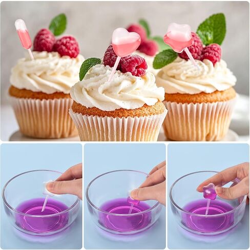 PATIKIL Cupcakes Pipettes, 100 Pcs 4ml Disposable Plastic Dessert Pipettes Strawberry Pipettes Squeeze Transfer Pipettes Droppers for Cupcakes Mini Cakes Desserts, Clear, Star Shape in Saudi Arabia