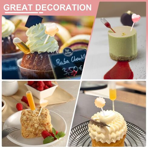 PATIKIL Cupcakes Pipettes, 100 Pcs 4ml Disposable Plastic Dessert Pipettes Strawberry Pipettes Squeeze Transfer Pipettes Droppers for Cupcakes Mini Cakes Desserts, Clear, Star Shape in Saudi Arabia