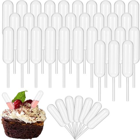 1000 Pcs Cupcake Pipettes Clear 4 ml Plastic Transfer Tubes Liquid Dropper Pipettes Small Disposable Dropper for Cupcakes Chocolate Dessert Ice Cream in Saudi Arabia