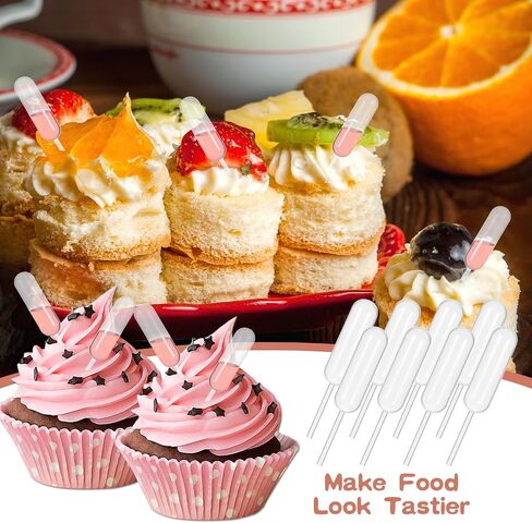 1000 Pcs Cupcake Pipettes Clear 4 ml Plastic Transfer Tubes Liquid Dropper Pipettes Small Disposable Dropper for Cupcakes Chocolate Dessert Ice Cream in Saudi Arabia