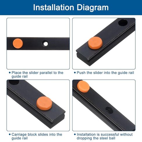 uxcell 2 Pcs MGN12 350mm Bearing Steel Linear Guide Rail Miniature Linear Sliding Guideway Fit MGN12H Sliding Carriage Block in DIY 3D Printers and CNC Machine in Saudi Arabia
