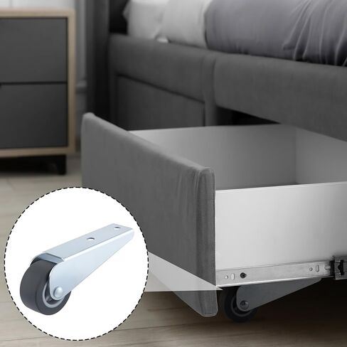 1 Pcs Gate Caster Wheels Replacement, Rubber Rolling Swivel Casters, Non-Slip Pulley Directional Wheel for Garden, Gate, Fence, Tables, Sofa, Furniture (1.6") in Kuwait