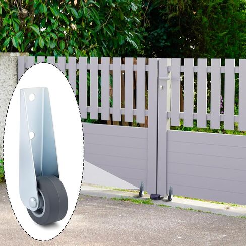 1 Pcs Gate Caster Wheels Replacement, Rubber Rolling Swivel Casters, Non-Slip Pulley Directional Wheel for Garden, Gate, Fence, Tables, Sofa, Furniture (1.6") in Kuwait