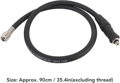Diving Medium Pressure Hose Compatible with SPG and Pressure Sensors PVC Aluminum Alloy Regulator Hose 90cm 35.4in in Kuwait
