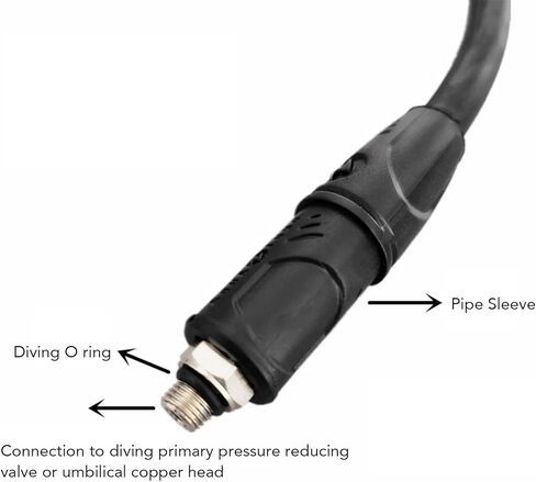 Diving Medium Pressure Hose Compatible with SPG and Pressure Sensors PVC Aluminum Alloy Regulator Hose 90cm 35.4in in Kuwait
