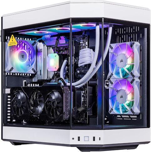 Velztorm Praetix Gaming Desktop PC (Geforce RTX 5080 16GB GDDR7 (Beats 4090) ، Intel I9-14900K تصل إلى 6.0 جيجا هرتز ، 64 جيجا بايت DDR5 ، 2TB PCIE NVME SSD + 6TB HDD ، 6 RGB ، 360MM AIO ، in Kuwait