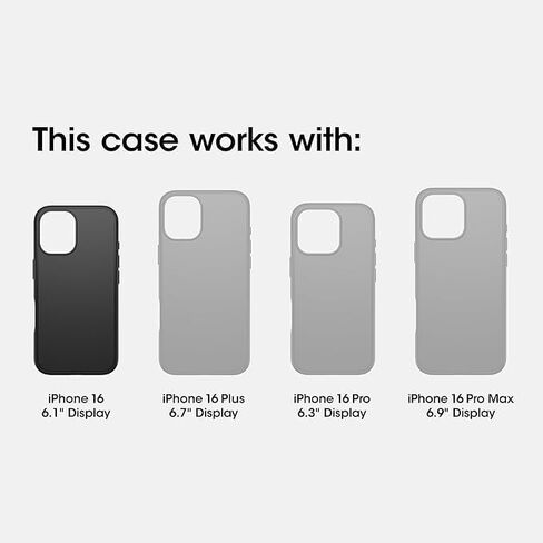 Otterbox Apple iPhone 16 Defender Series Case - عبوة غير متزايدة (أسود) in Saudi Arabia