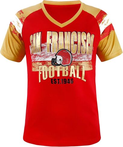 Womens Football Fans V Neck City Raglan T-Shirts in Saudi Arabia