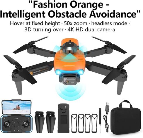 Heavily Upgraded Brushless GPS Folding Drone 6K Cinematic Pixels, 5G HD Mapping, 1000m Ultra Long Remote Control Distance, 56 Minutes Long Endurance. Suitable for adults in Kuwait
