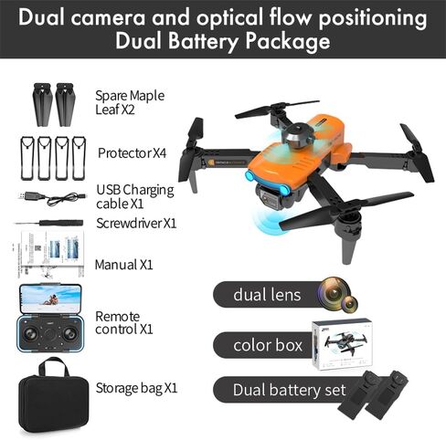 Heavily Upgraded Brushless GPS Folding Drone 6K Cinematic Pixels, 5G HD Mapping, 1000m Ultra Long Remote Control Distance, 56 Minutes Long Endurance. Suitable for adults in Kuwait