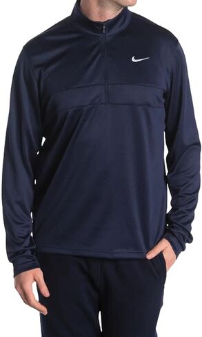 Nike Men's Essential Dri-FIT Half-Zip Golf Pullover, Obsidian/White, Small in Saudi Arabia