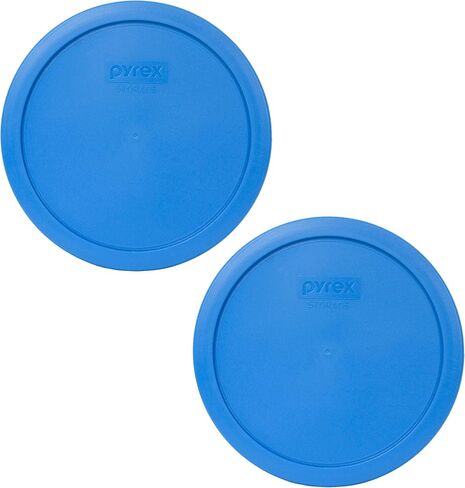 Pyrex 7402-PC 6/7 Cup Marine Blue Round Plastic Food Storage Lid, Made in USA in Saudi Arabia