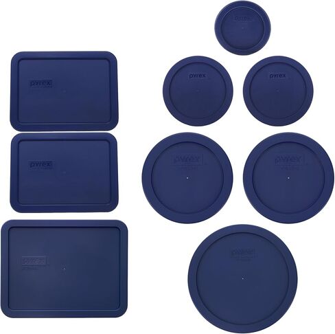 Lids Blue Pyrex-7202-PC ، 7200-PC ، 7201-PC ، 7402-PC ، 7210-PC ، 7211-PC (9 عبوات) مصنوعة في الولايات المتحدة الأمريكية in Saudi Arabia