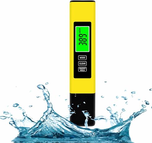 اختبار جودة المياه الرقمي TDS Meter ، مقياس درجة الحرارة ومقياس درجة الحرارة 4 في 1 ، لمياه شرب نظام RO-RODI ، اختبار جودة المياه 0-9990 جزء في المليون ، زيادات 1 جزء في المليون （أصفر） in Saudi Arabia