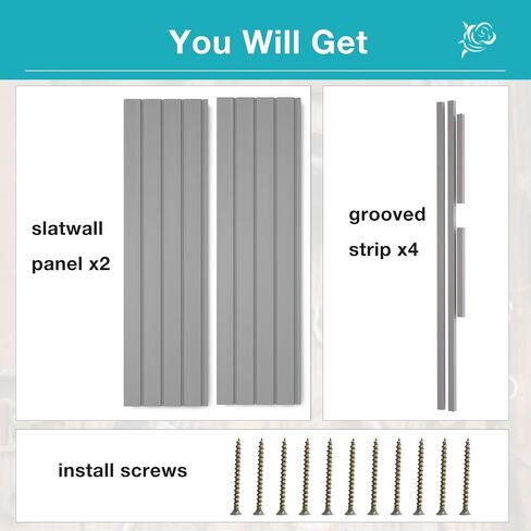 NeatiEase Slatwall Panel Wall Storage Systems, 4 x 8ft Slat Wall Paneling Garage Wall Organizer, Heavy Duty Wall Mounted PVC Wall Rack (Black) in Kuwait