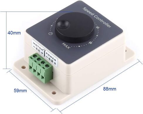 DC Motor Controller 2Pcs DC10-60V 20A Pulse Width Modulator, PWM Motor Speed Controller Sturdy Shell, Speed Regulator DC Motor Governor Stepless Variable Rotary Switch in Saudi Arabia