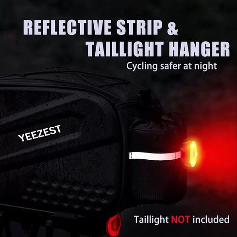 Bike Bag for Bicycle Rear Rack – 10L Hard Shell Waterproof E-Bike Rack Bag with Reflective Strip for Cycling, Commuting, Outdoor Travel, Grocery Runs, and Day Trips in Saudi Arabia