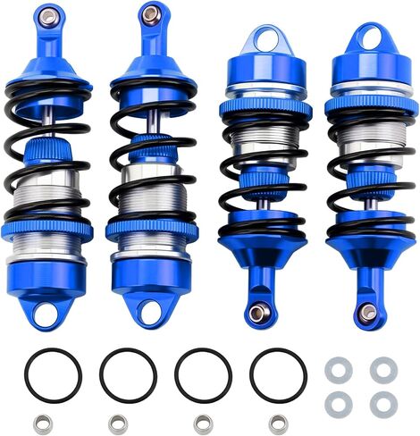 4PCS Aluminum Front & Rear Shocks Upgrade for ARRMA 1/7 Felony 6S BLX Infraction 6S BLX Limitless,Replace#ARA330627 ARA330628 (Black) in Saudi Arabia