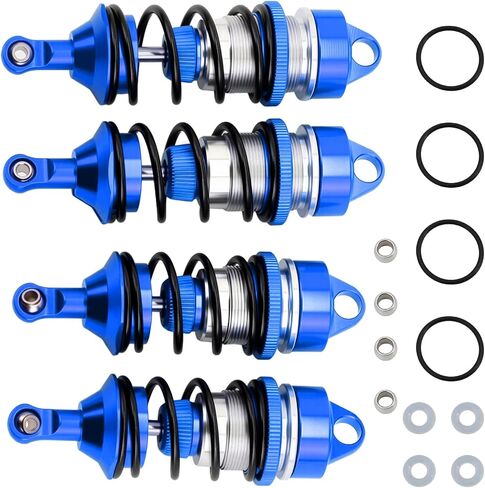 4PCS Aluminum Front & Rear Shocks Upgrade for ARRMA 1/7 Felony 6S BLX Infraction 6S BLX Limitless,Replace#ARA330627 ARA330628 (Black) in Saudi Arabia