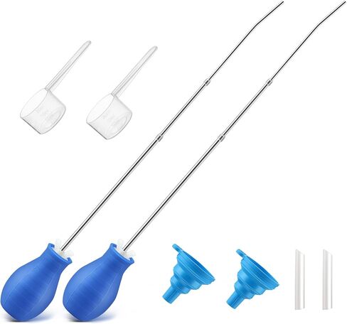 1 Pcs Diatomaceous Earth Powder Duster, Longer 9" to 22" Retractable Garden Powder Applicator Dispenser, 8 oz Bulb Duster Sprayer Insect Duster for Home Powder Organic Gardening Agricultural Supply in Saudi Arabia