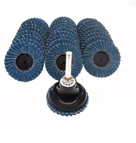 31pcs 2Inch Zirconia Alumina Flat Flap Disc Roll Lock Grinding Sandpaper Wheels with 1/4 Inch 40/60/80 Grit in Saudi Arabia