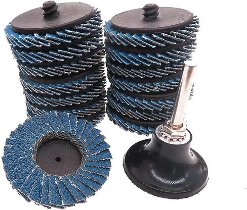 31pcs 2Inch Zirconia Alumina Flat Flap Disc Roll Lock Grinding Sandpaper Wheels with 1/4 Inch 40/60/80 Grit in Saudi Arabia