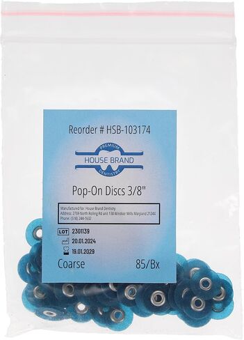 103174 HSB Pop-On Finishing & Polishing Discs 3/8" Coarse 85/Bx in Saudi Arabia