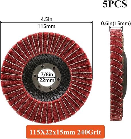 4.5 "115 ملم من الألياف النايلون رفرف التلميع العجلة تجوب وسادة لتصبغ كشبش قرص لزاوية طاحونة معد in Saudi Arabia