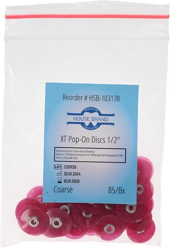 103178 HSB XT Pop-On Finishing & Polishing Discs 1/2" Coarse 85/Bx in Saudi Arabia