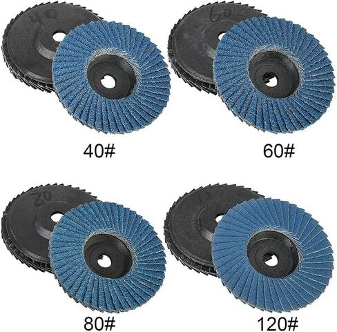 8pcs 3 بوصة 40/60/80/120 أقراص رفرف مسطحة الحصبة 75 ملم عجلات طحن الخشب قطع المعادن لطاحنة الزاوية in Saudi Arabia
