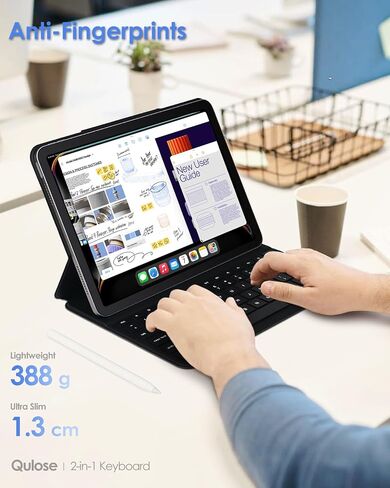 حافظة iPad 11th (A16، 2025)/10th Gen مع لوحة مفاتيح، غطاء لوحة مفاتيح بلوتوث لاسلكي مغناطيسي قابل للفصل لجهاز iPad 10.9 بوصة (2022)، حماية قوية للقبضة، نوم/استيقاظ ذكي، قابل لإعادة الشحن من النوع C in Kuwait