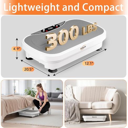 Vibration Plate Exercise Machine, Full Body Shaker Workout Vibration Plate for Lymphatic Drainage Weight Loss, Waver Vibrating Fitness Platform with Resistance Bands, Low Noise Home Fitness for Adults in Saudi Arabia