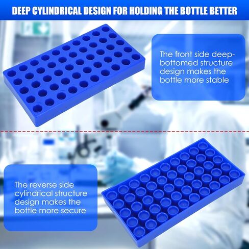 Blue Lab Autosampler Vial Holder HPLC Vials Storage Rack for 2ml HPLC Sample Bottles in Kuwait