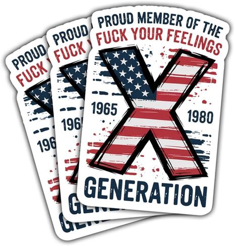 3pcs gen x رفعت على مياه الخرطوم وإهمال هدايا ملصقات مضحكة Gen X بفخر تمثل ملصقات مقاومة للماء إيجابية Genx شرس Genx لجهاز الكمبيوتر المحمول ماء أدوات CASE CASE 3 " in Kuwait