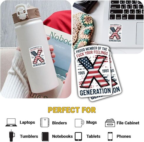 3pcs gen x رفعت على مياه الخرطوم وإهمال هدايا ملصقات مضحكة Gen X بفخر تمثل ملصقات مقاومة للماء إيجابية Genx شرس Genx لجهاز الكمبيوتر المحمول ماء أدوات CASE CASE 3 " in Kuwait