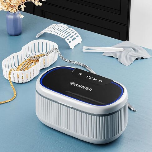 Ultrasonic Jewelry Cleaner 45KHz – 550ml Digital Sonic Cleaner with 5 Timers, 3 Power Levels, LED Light, Degas – Professional Cleaning Machine for Rings, Glasses, Retainers, Dentures & Watches in Saudi Arabia