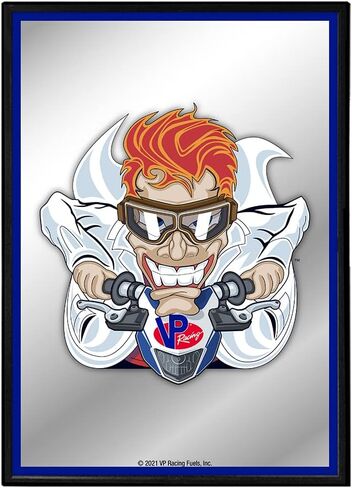 The Fan-Brand VP Racing Fuels: Mad Scientist: Blue Edge - Framed Mirrored Wall Sign - Team Bar Sign Décor: Home, Dorm, Garage, Office, Fan Cave in Kuwait