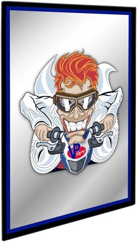 The Fan-Brand VP Racing Fuels: Mad Scientist: Blue Edge - Framed Mirrored Wall Sign - Team Bar Sign Décor: Home, Dorm, Garage, Office, Fan Cave in Kuwait