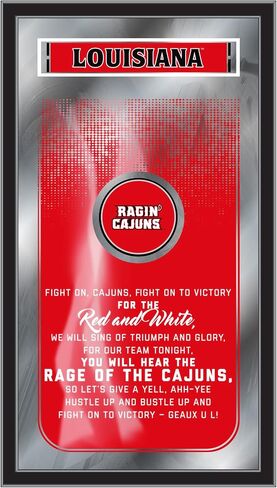 Louisiana-Lafayette 26 "X 15" Fight Song Mirror by Holland Bar Stool Company in Saudi Arabia