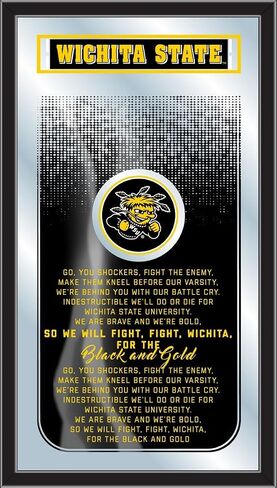 Wichita State 26" x 15" Fight Song Mirror by Holland Bar Stool Company in Saudi Arabia